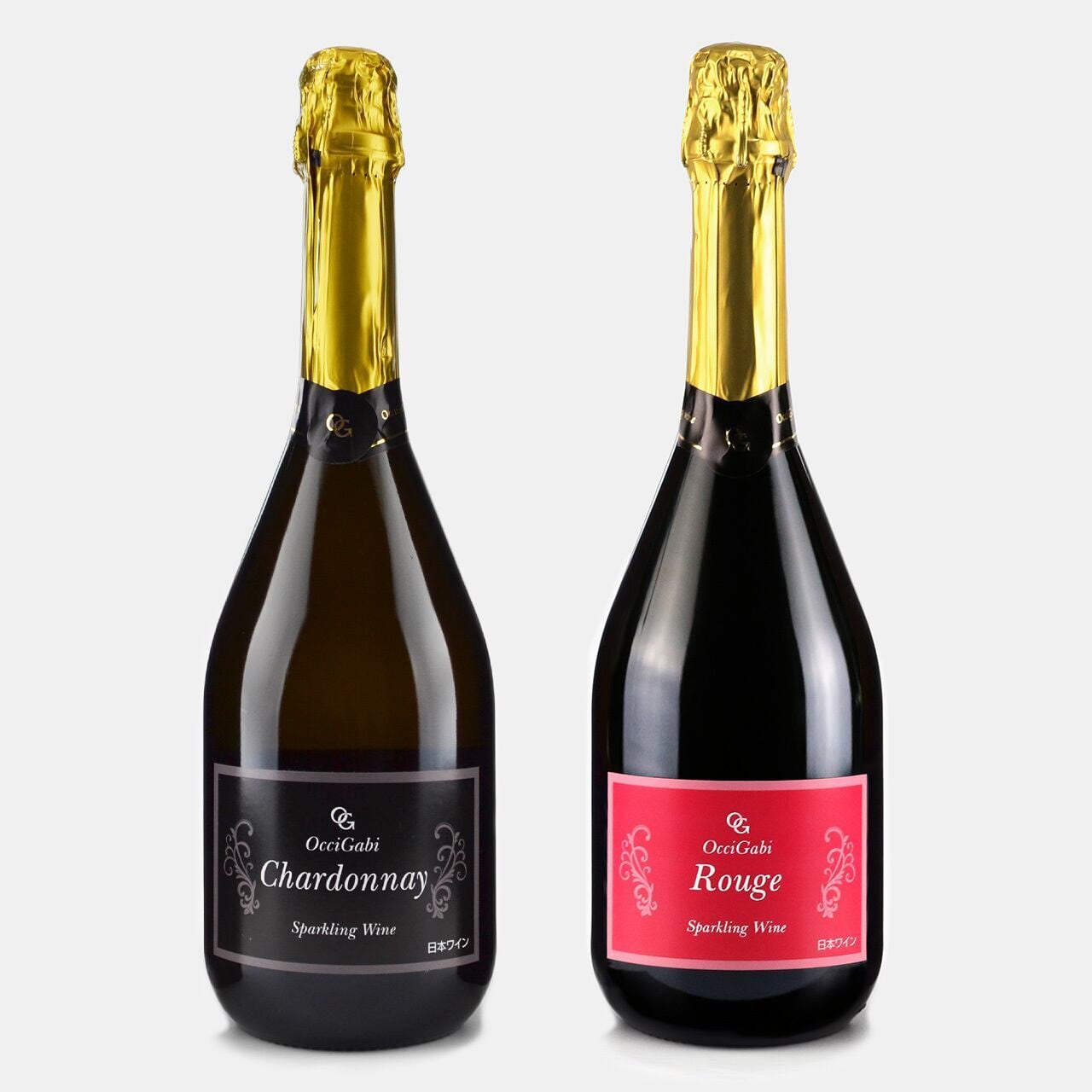 おススメ　スパークリング・ワイン赤白２本セット化粧箱入り
